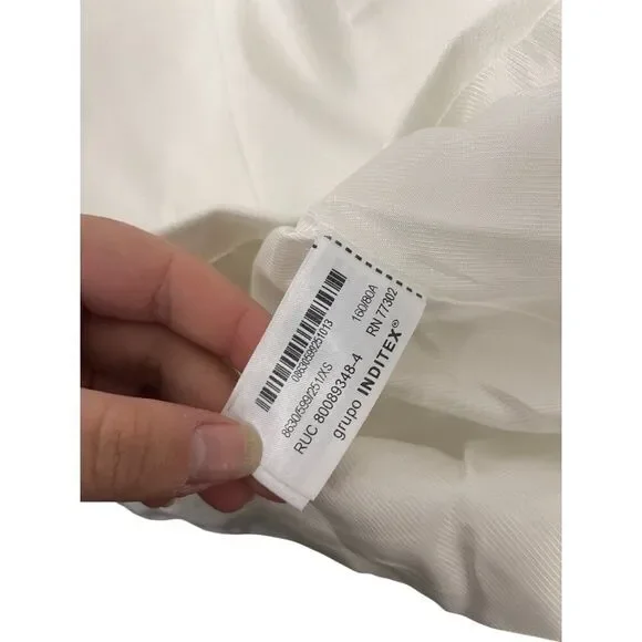 Zara Womens Blazer Jacket Size XS White Gold Button Cropped 8630/599 NWT - Picture 7 of 13